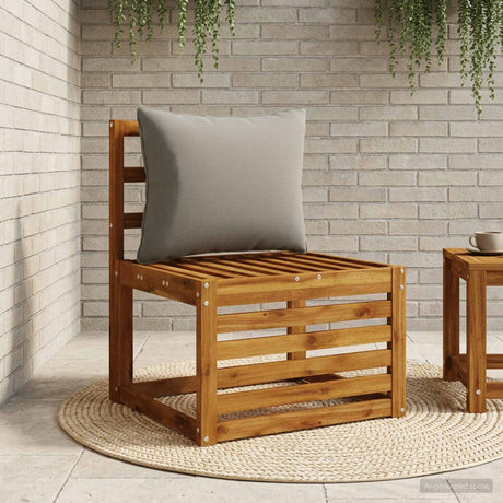 Vidaxl 1-delig rugkussen putten 100% polyester grijs 50 x 40 x 15 cm