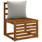 Vidaxl 1-delig rugkussen putten 100% polyester grijs 50 x 40 x 15 cm