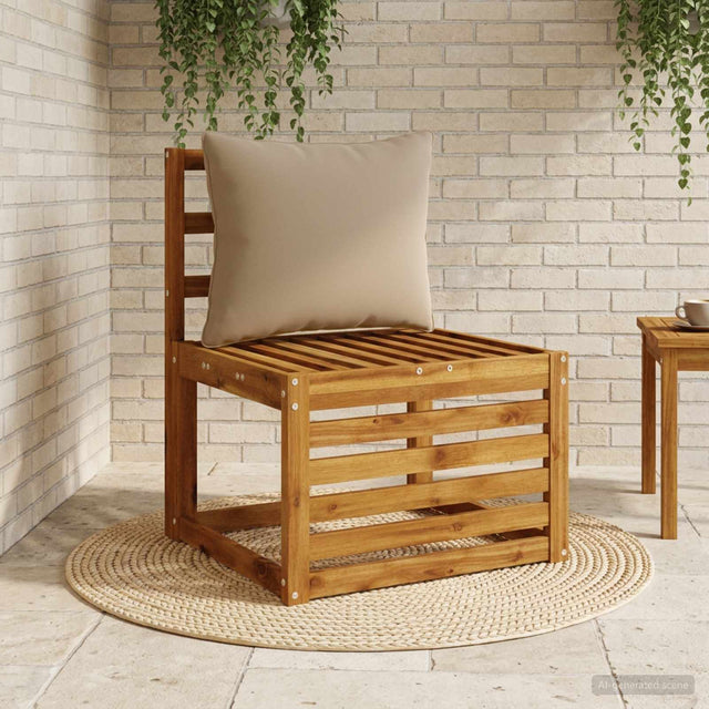 Vidaxl 1-delig rugkussen putten 100% polyester taupe 60 x 40 x 15 cm