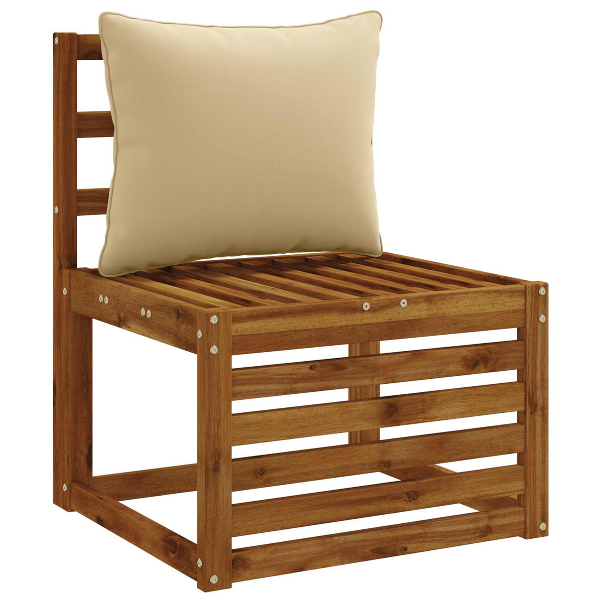 Vidaxl 1-delig rugkussen putten 100% polyester beige 60 x 40 x 15 cm