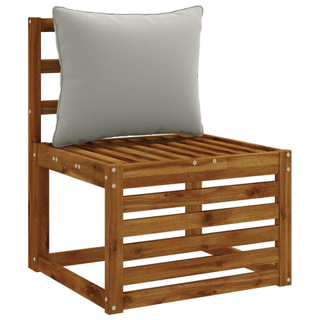 Vidaxl 1-delig rugkussen putten 100% polyester grijs 60 x 40 x 15 cm