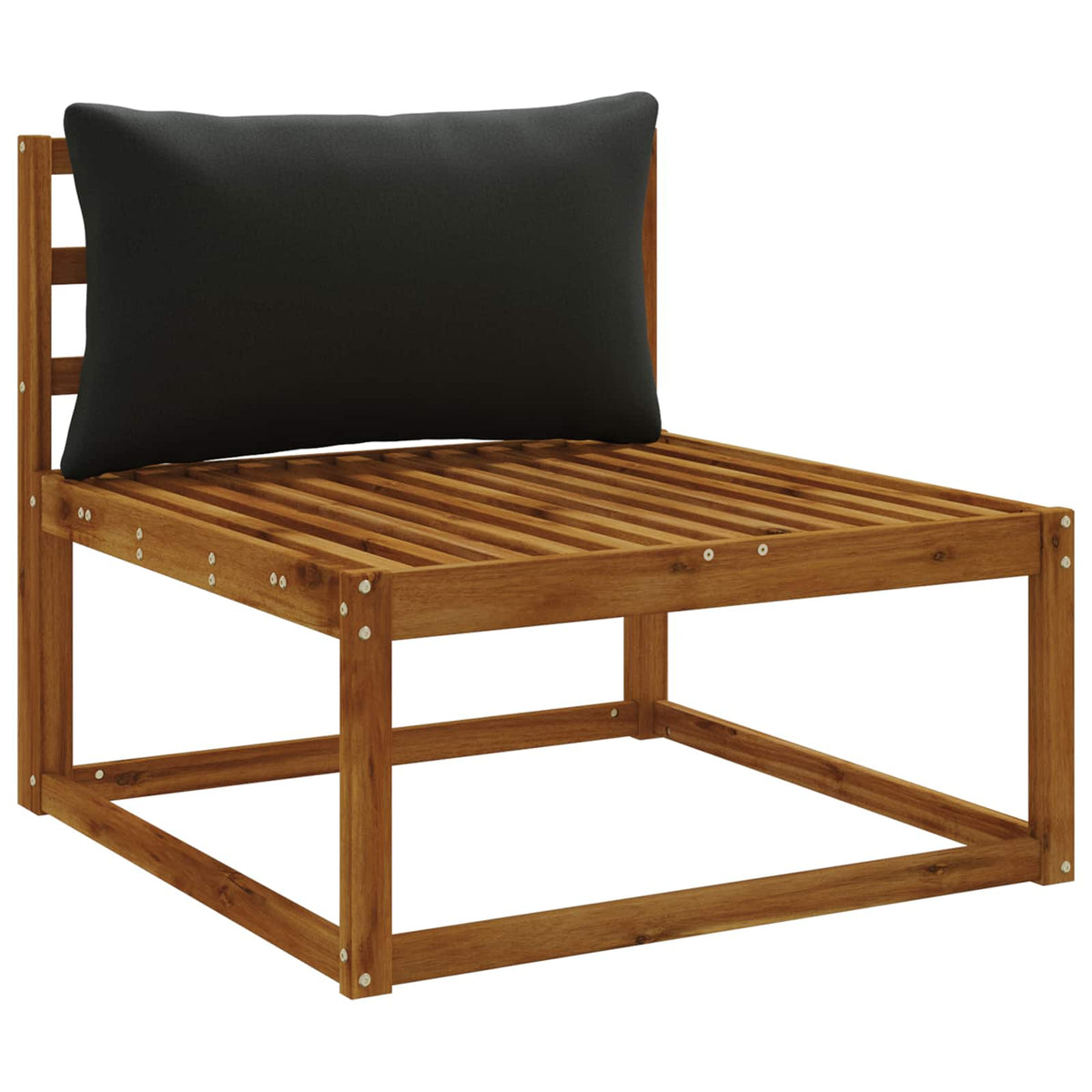 Vidaxl rugkussen putten 100% polyester zwart 70 x 40 x 15 cm