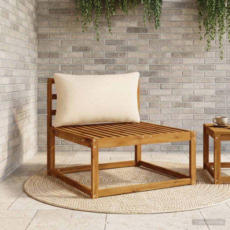 Vidaxl rugkussen putten 100% polyester crèmekleurig 70 x 40 x 15 cm