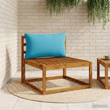 Vidaxl rugkussen putten 100% polyester lichtblauw 70 x 40 x 15 cm