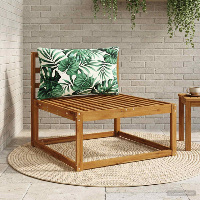 Vidaxl rugkussen putten 100% polyester bladpatroon 70 x 40 x 15 cm