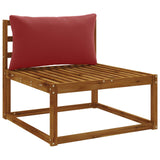 Vidaxl rugkussen putten 100% polyester wijnrood 70 x 40 x 15 cm