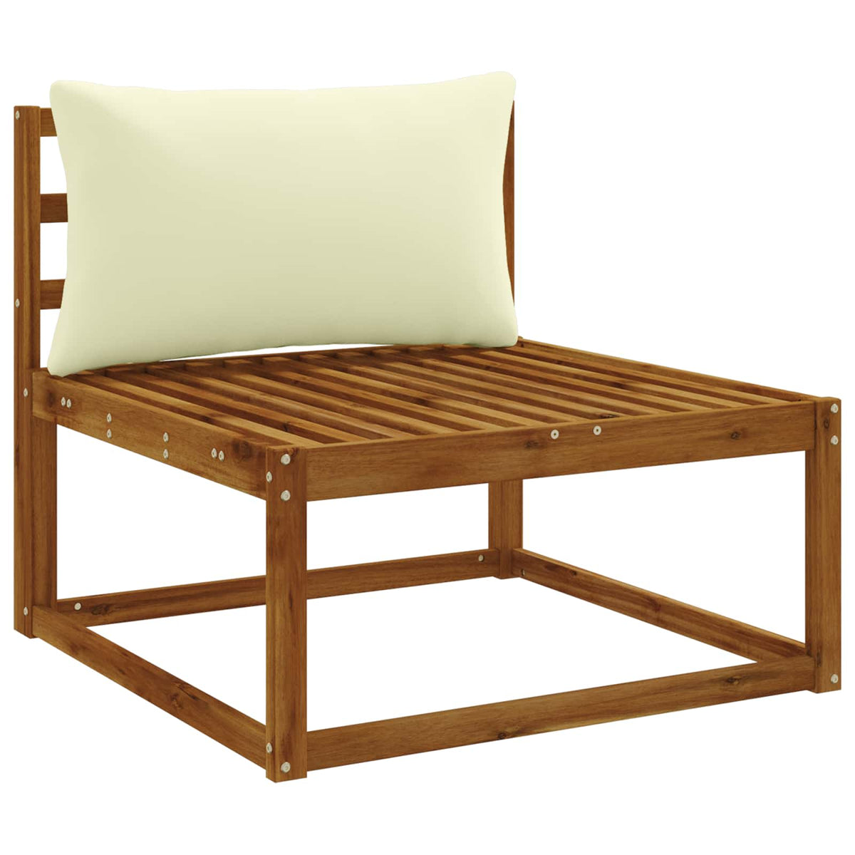 Vidaxl rugkussen putten 100% polyester crèmekleurig 80 x 40 x 15 cm
