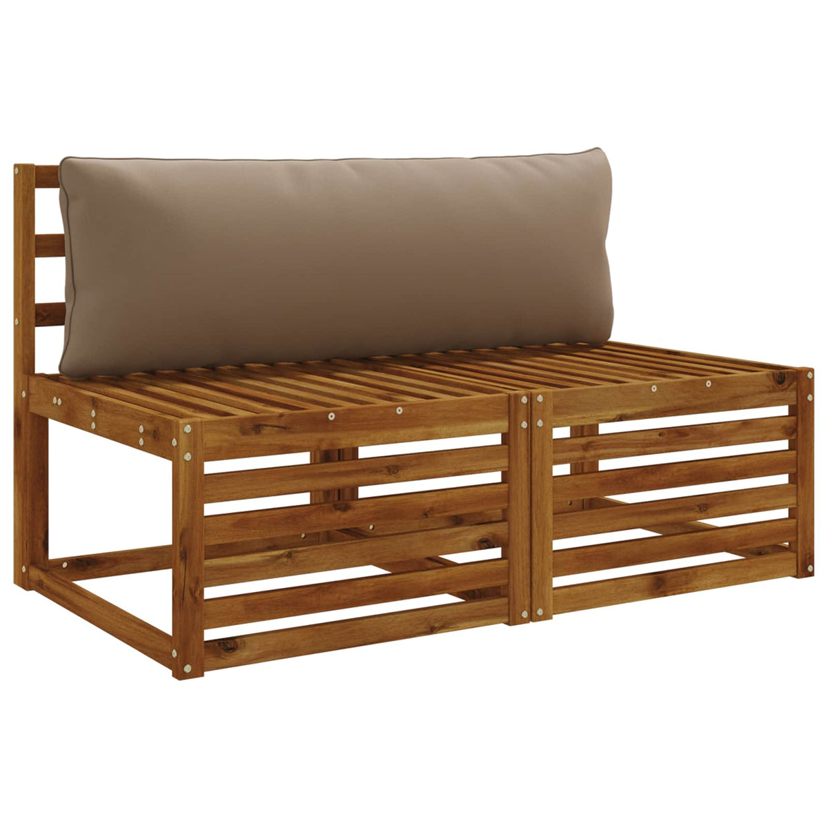 Vidaxl rugkussen putten 100% polyester taupe 120 x 40 x 15 cm