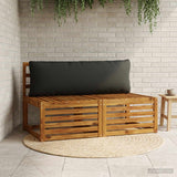 Vidaxl 1-delig rugkussen putten 100% polyester zwart 120 x 40 x 15 cm