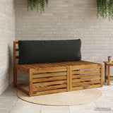 Vidaxl rugkussen putten 100% polyester zwart 120 x 40 x 15 cm