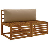Vidaxl 1-delig rugkussen putten 100% polyester taupe 120 x 40 x 15 cm