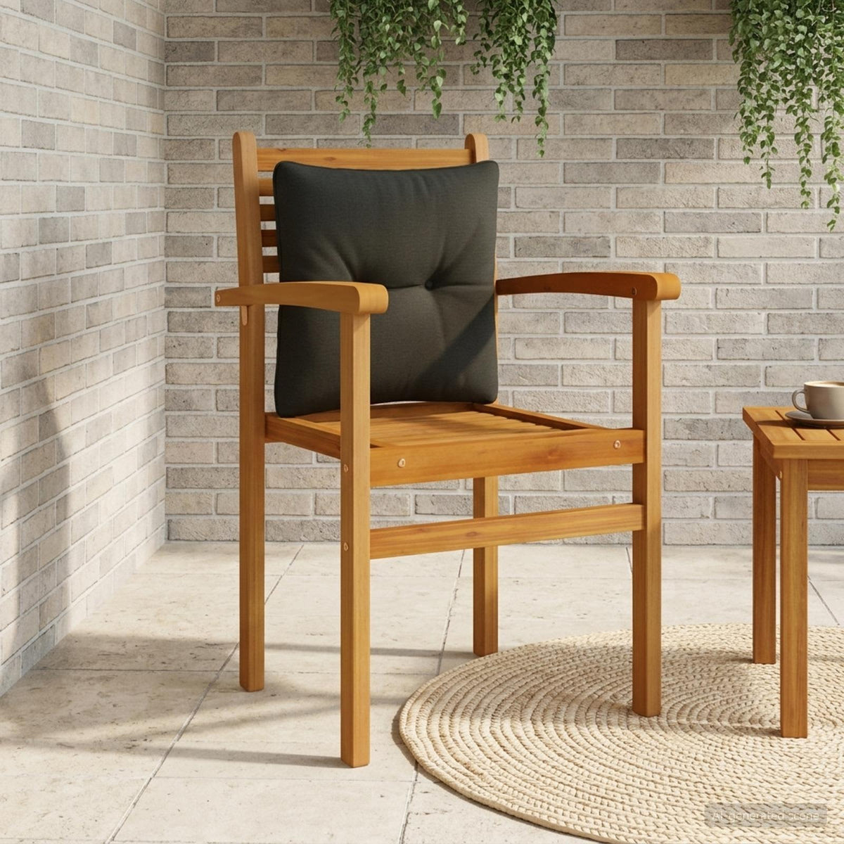 Vidaxl rugkussen putten 100% polyester zwart 40 x 40 x 10 cm