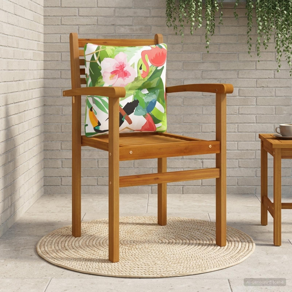 Vidaxl rugkussen putten 100% polyester meerkleurig 40 x 40 x 10 cm