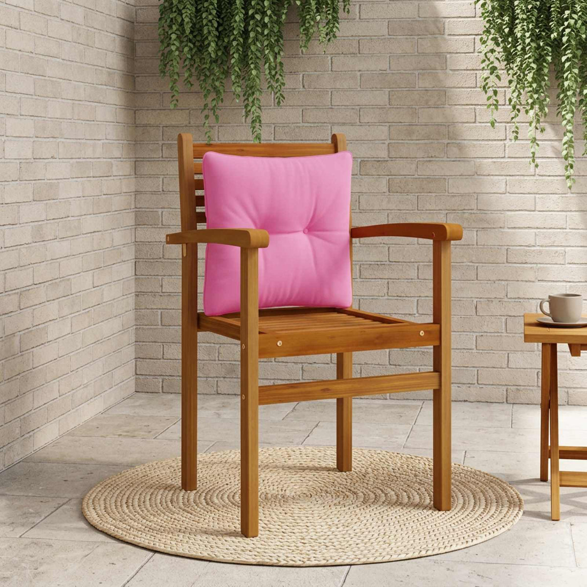 Vidaxl rugkussen putten 100% polyester roze 40 x 40 x 10 cm