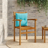 Vidaxl rugkussen putten 100% polyester turquoise 40 x 40 x 10 cm