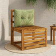 Vidaxl rugkussen putten 100% polyester bladontwerp 50 x 40 x 10 cm