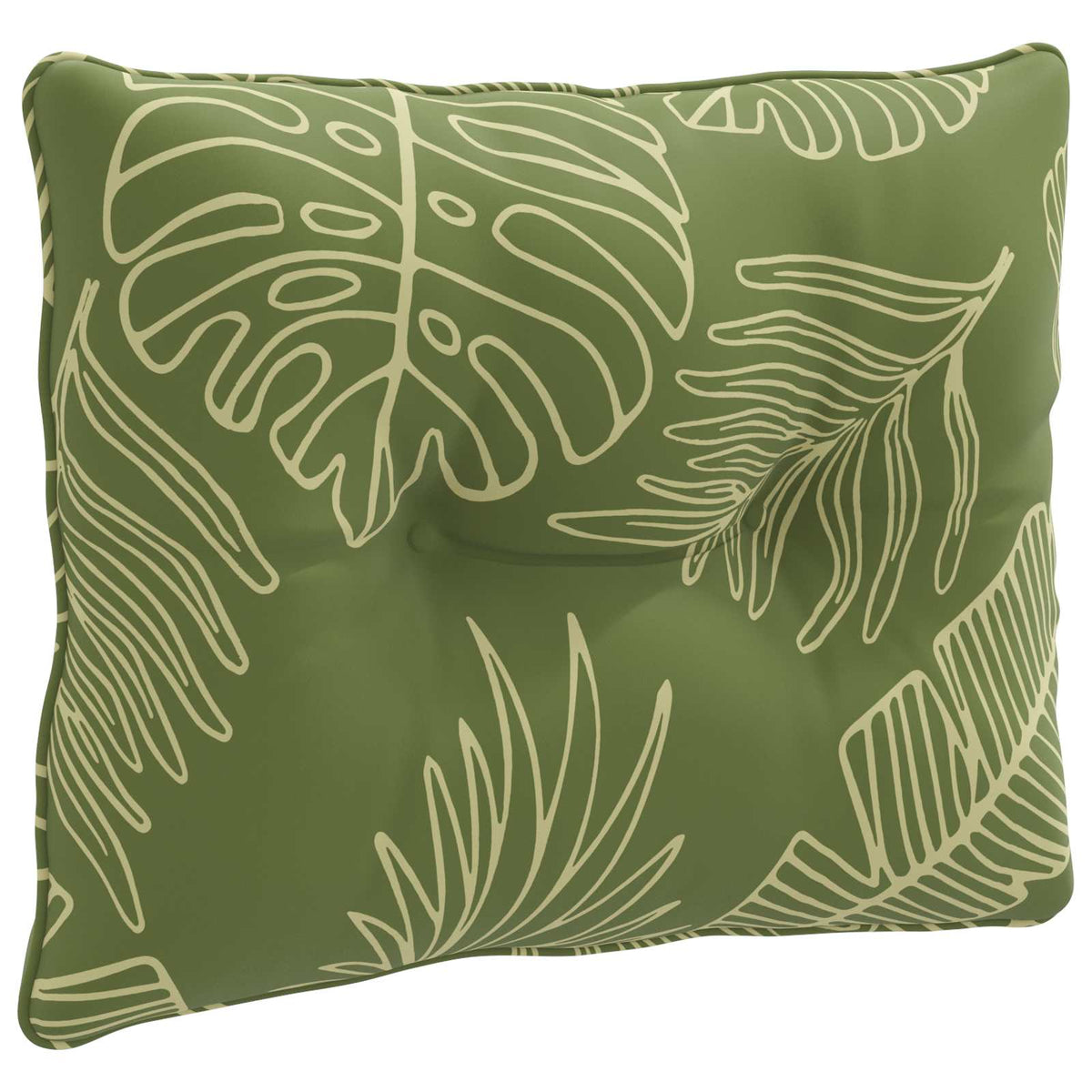 Vidaxl rugkussen putten 100% polyester bladontwerp 50 x 40 x 10 cm