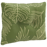 Vidaxl rugkussen putten 100% polyester bladontwerp 50 x 40 x 10 cm