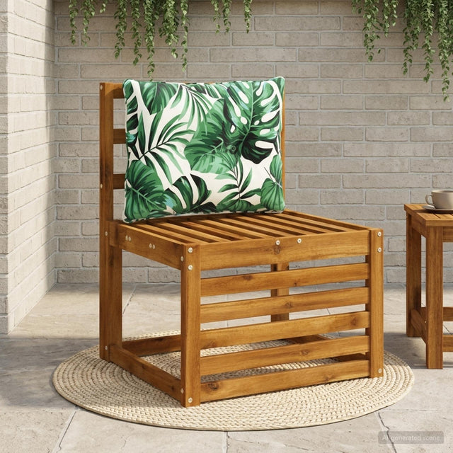 Vidaxl rugkussen putten 100% polyester bladpatroon 50 x 40 x 10 cm