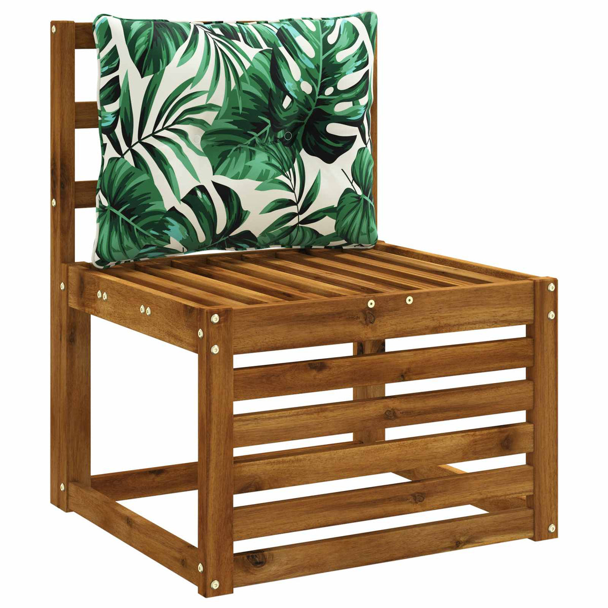 Vidaxl rugkussen putten 100% polyester bladpatroon 50 x 40 x 10 cm