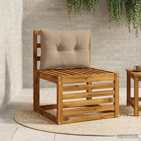 Vidaxl rugkussen putten 100% polyester taupe 50 x 40 x 10 cm