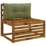 Vidaxl rugkussen putten 100% polyester olijfgroen 70 x 40 x 10 cm