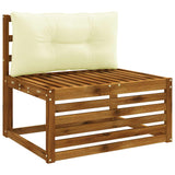 Vidaxl rugkussen putten 100% polyester crèmekleurig 70 x 40 x 10 cm