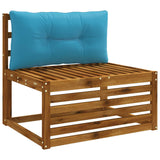Vidaxl rugkussen putten 100% polyester lichtblauw 70 x 40 x 10 cm