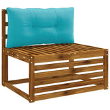 Vidaxl rugkussen putten 100% polyester turquoise 70 x 40 x 10 cm