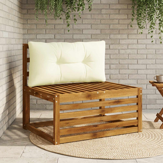 Vidaxl rugkussen putten 100% polyester crèmekleurig 70 x 40 x 10 cm