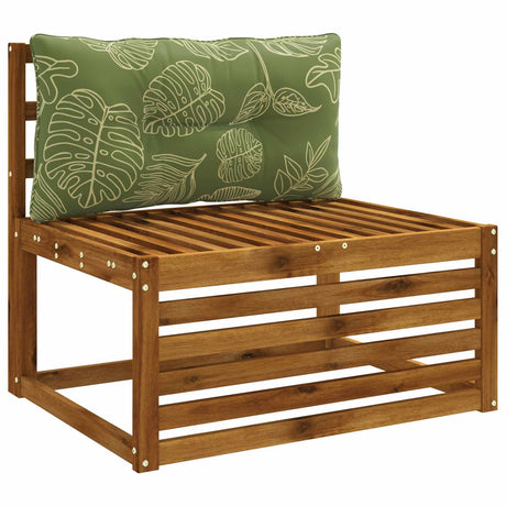 Vidaxl rugkussen putten 100% polyester bladontwerp 80 x 40 x 10 cm