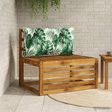 Vidaxl rugkussen putten 100% polyester bladpatroon 70 x 40 x 10 cm