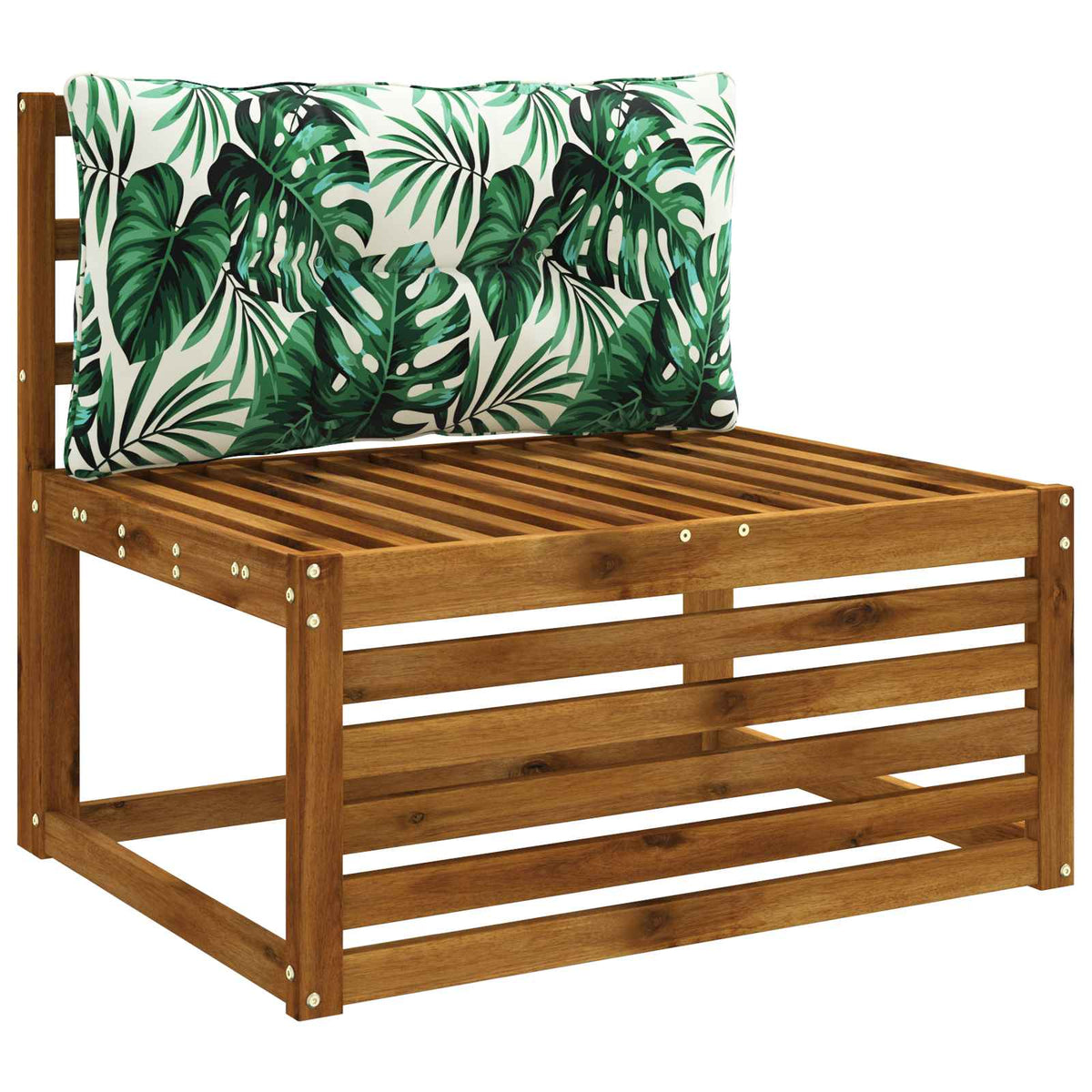 Vidaxl rugkussen putten 100% polyester bladpatroon 80 x 40 x 10 cm