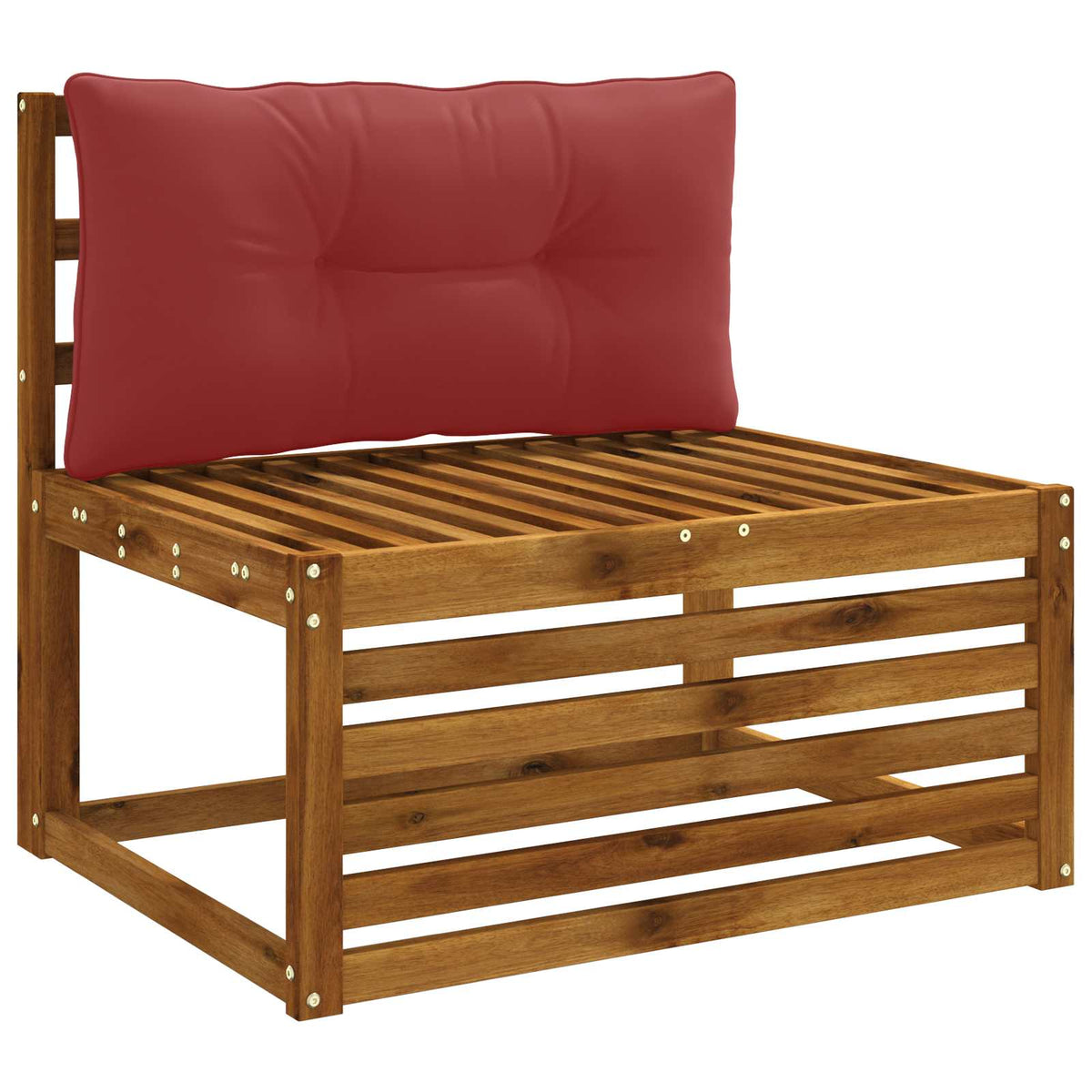 Vidaxl rugkussen putten 100% polyester wijnrood 80 x 40 x 10 cm