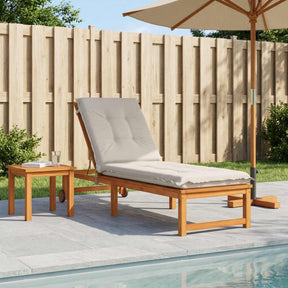 Vidaxl ligstoel kussen gemert 100% polyester wit 190 x 60 x 9 cm