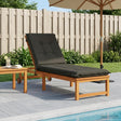 Vidaxl ligstoel kussen gemert 100% polyester antraciet 190 x 60 x 9 cm
