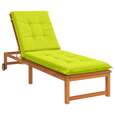Vidaxl ligstoel kussen gemert 100% polyester helder groen