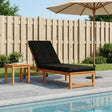 Vidaxl ligstoel kussen gemert 100% polyester zwart 190 x 50 x 9 cm