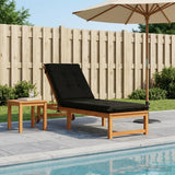 Vidaxl ligstoel kussen gemert 100% polyester zwart 190 x 50 x 9 cm