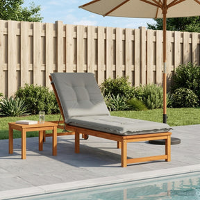 Vidaxl ligstoel kussen gemert 100% polyester grijs 190 x 60 x 9 cm