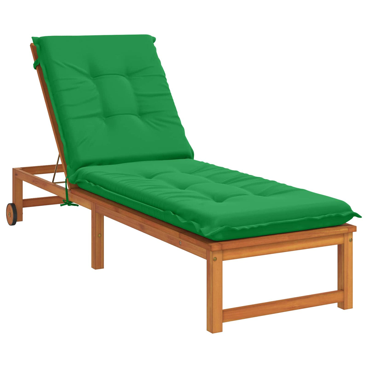 Vidaxl ligstoel kussen gemert 100% polyester groen 190 x 60 x 9 cm