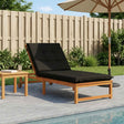 Vidaxl ligstoel kussen gemert 100% polyester zwart 190 x 70 x 9 cm
