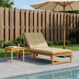 Vidaxl ligstoel kussen gemert 100% polyester beige 190 x 70 x 9 cm