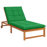 Vidaxl ligstoel kussen gemert 100% polyester groen 190 x 80 x 9 cm