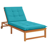 Vidaxl ligstoel kussen gemert 100% polyester turquoise 190 x 90 x 9 cm