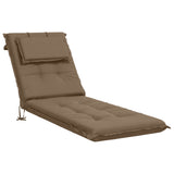 Vidaxl ligstoel kussen gemert 100% polyester taupe 190 x 50 x 9 cm