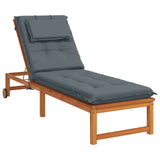Vidaxl ligstoel kussen gemert 100% polyester blauw 190 x 60 x 9 cm