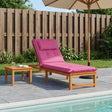 Vidaxl ligstoel kussen gemert 100% polyester roze 190 x 50 x 9 cm