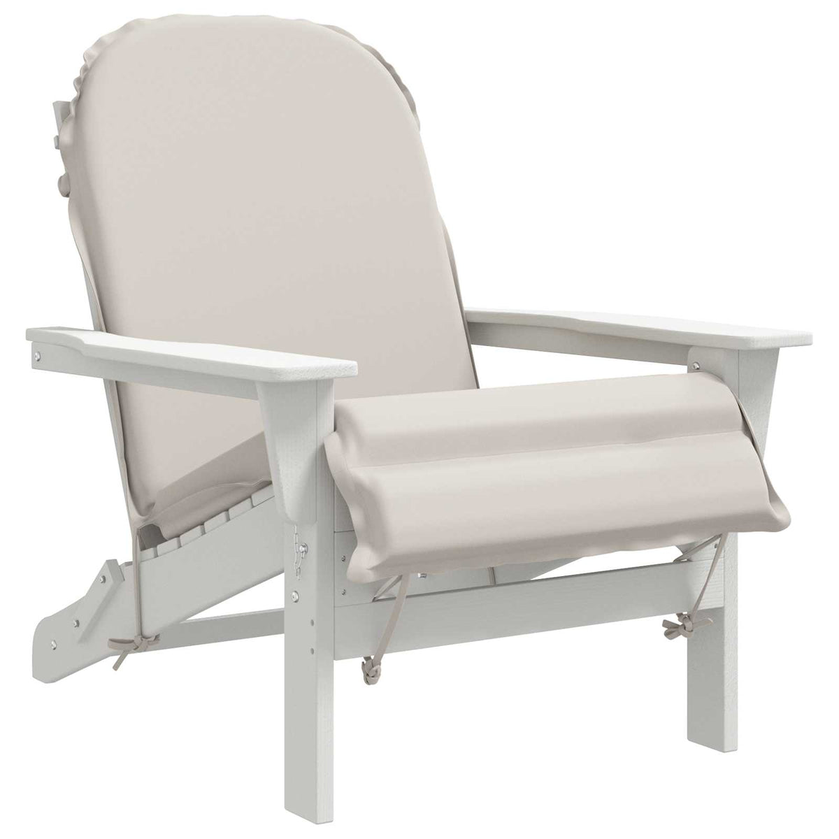Vidaxl zon loungerkussen gemert 100% polyester wit 55 x 135 x 6 cm
