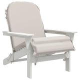Vidaxl zon loungerkussen gemert 100% polyester wit 55 x 135 x 6 cm